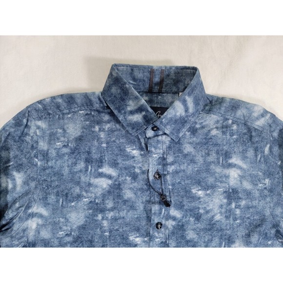 Robert Graham Ferndale Cotton Twill Woven Button Down Long Sleeve Shirt Blue XS - Picture 6 of 12